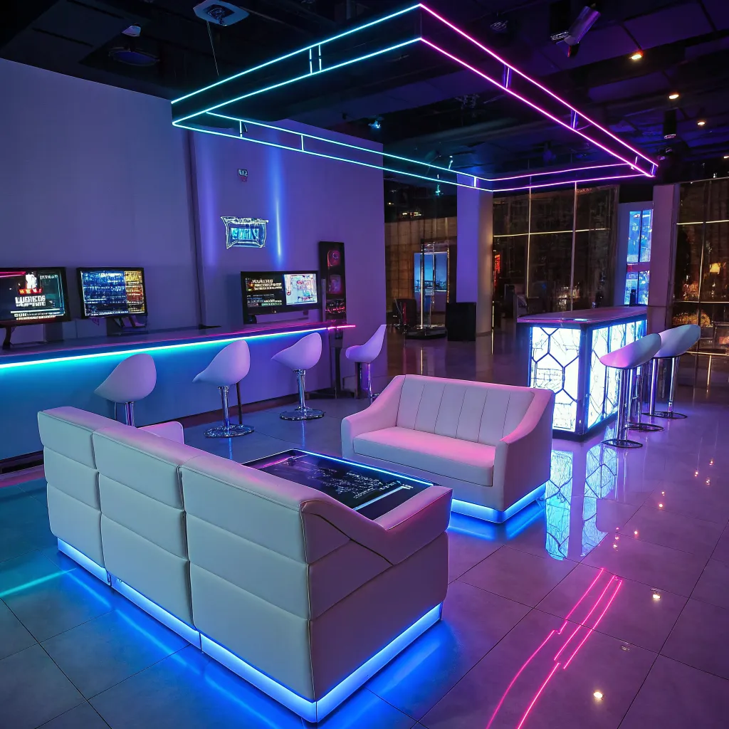 Neon digital lounge